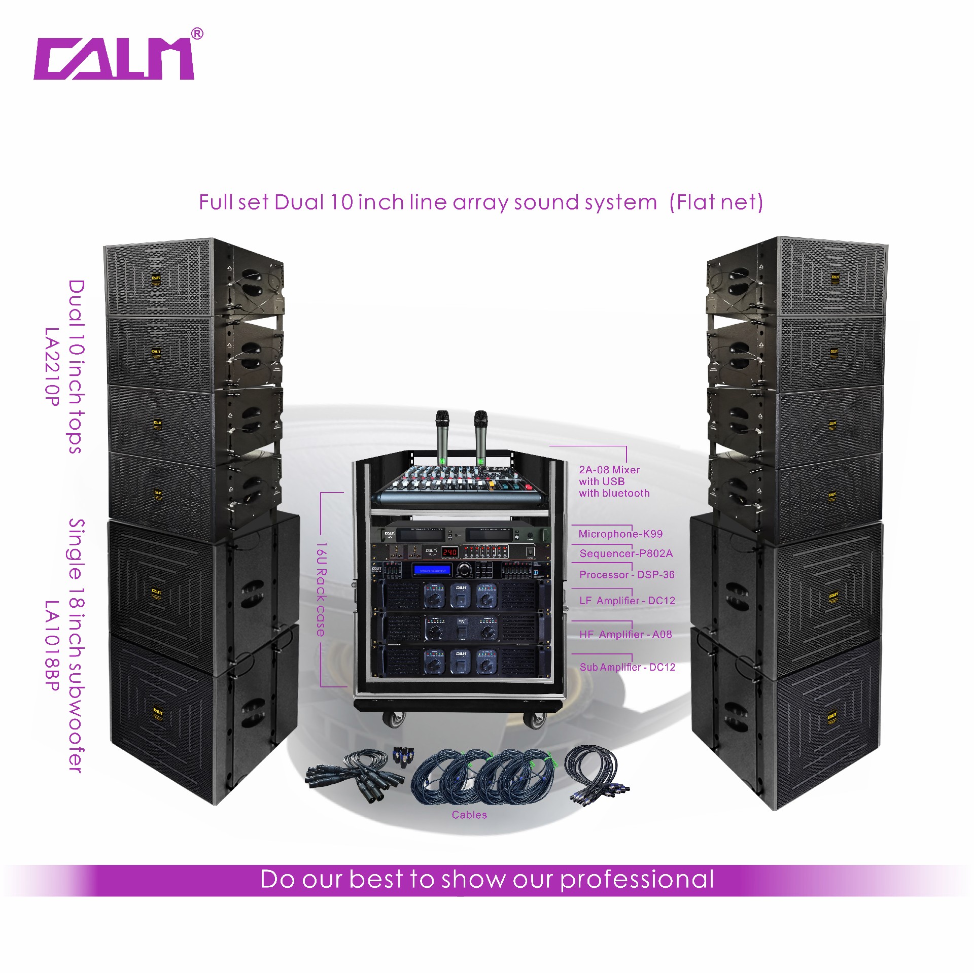 （line 9）全套雙10寸線陣組合 LA2210P（新鐵網(wǎng)） + LA1018BP